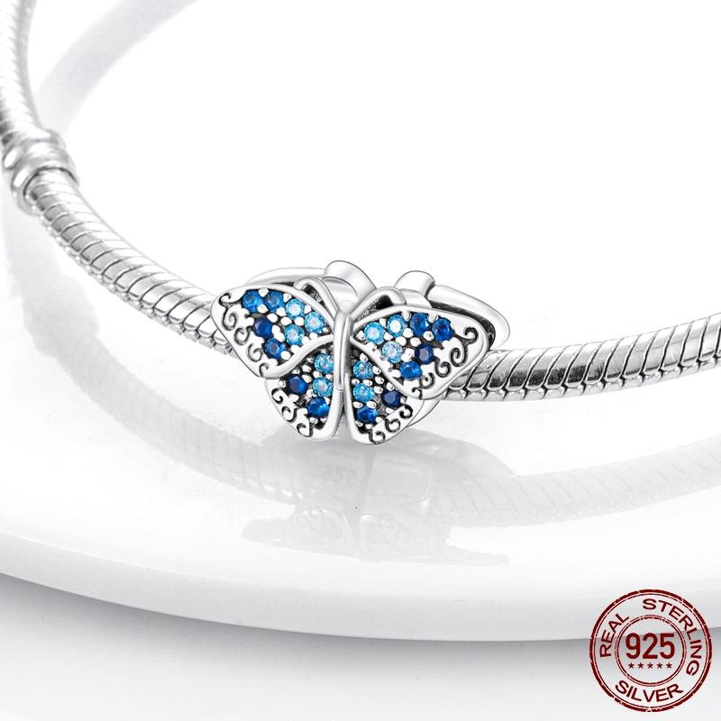 Copper Butterfly Ladybug Cactus Lucky Four Leaf Clover Dangle Charm Beads Fit Charm Bracelet Original Jewelry