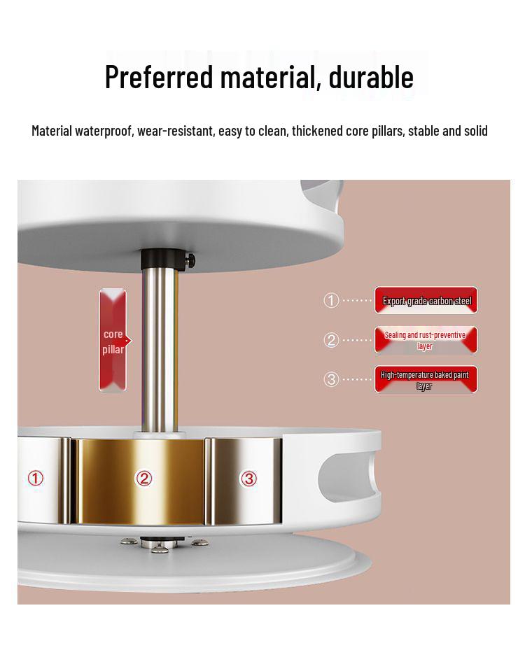 360-Degree Rotating Kitchen Spice Rack - Condiment & Oil Organizer