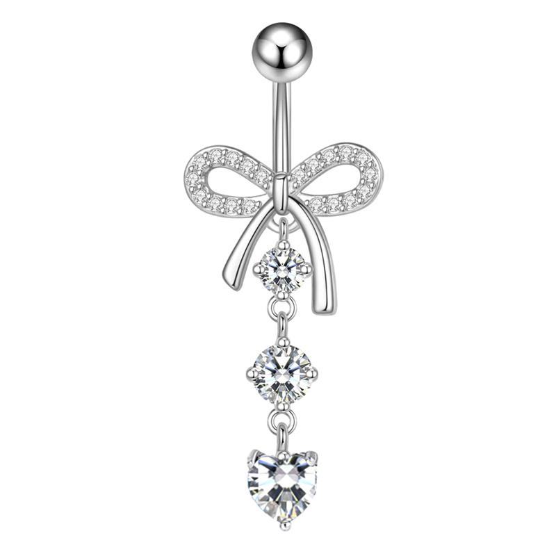 

Нержавеющая сталь розовая точка дрель пупочное кольцо бабочка циркон простая пряжка для пупка украшение для пирсинга белый