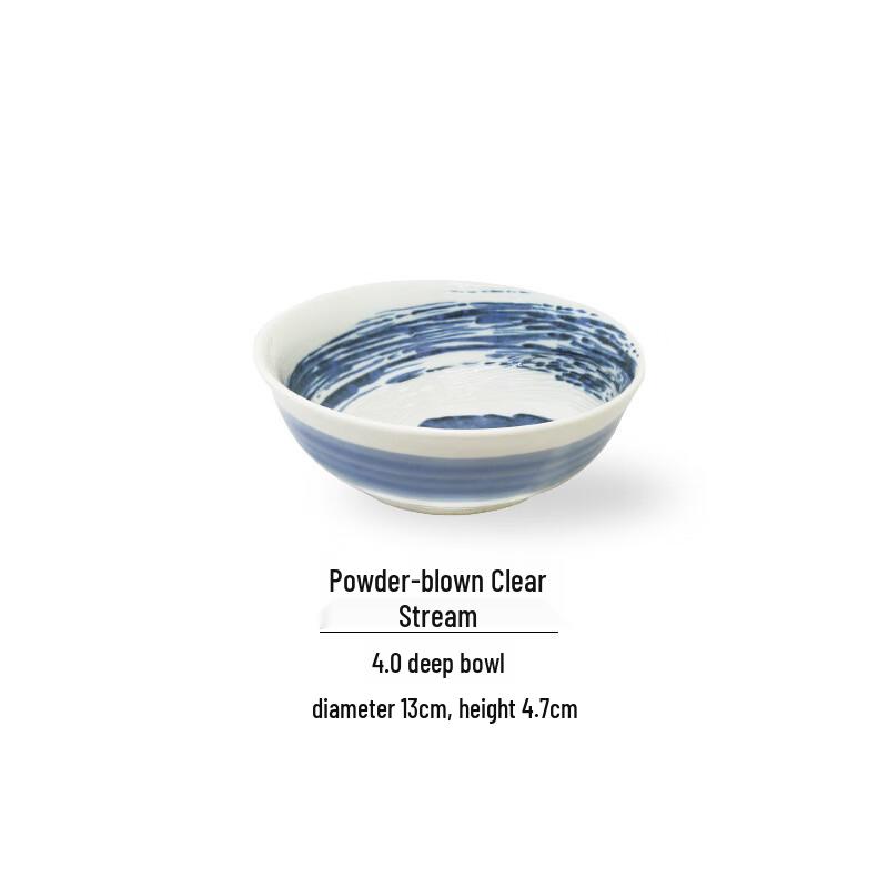 ZISIZ Pink Blown Ceramic Deep Dining Bowl
