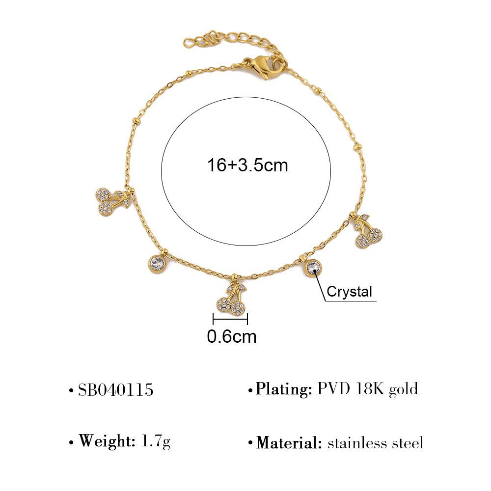 

Open Ring For Women Personality Full Diamond Heart Moon Bracelet Jewelry Set Fade Resistant Versatile