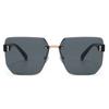 New Modern Rimless Sunglasses For Men And Women Stylish Luxury Brand Male Glasses Square Designer Shades Uv400