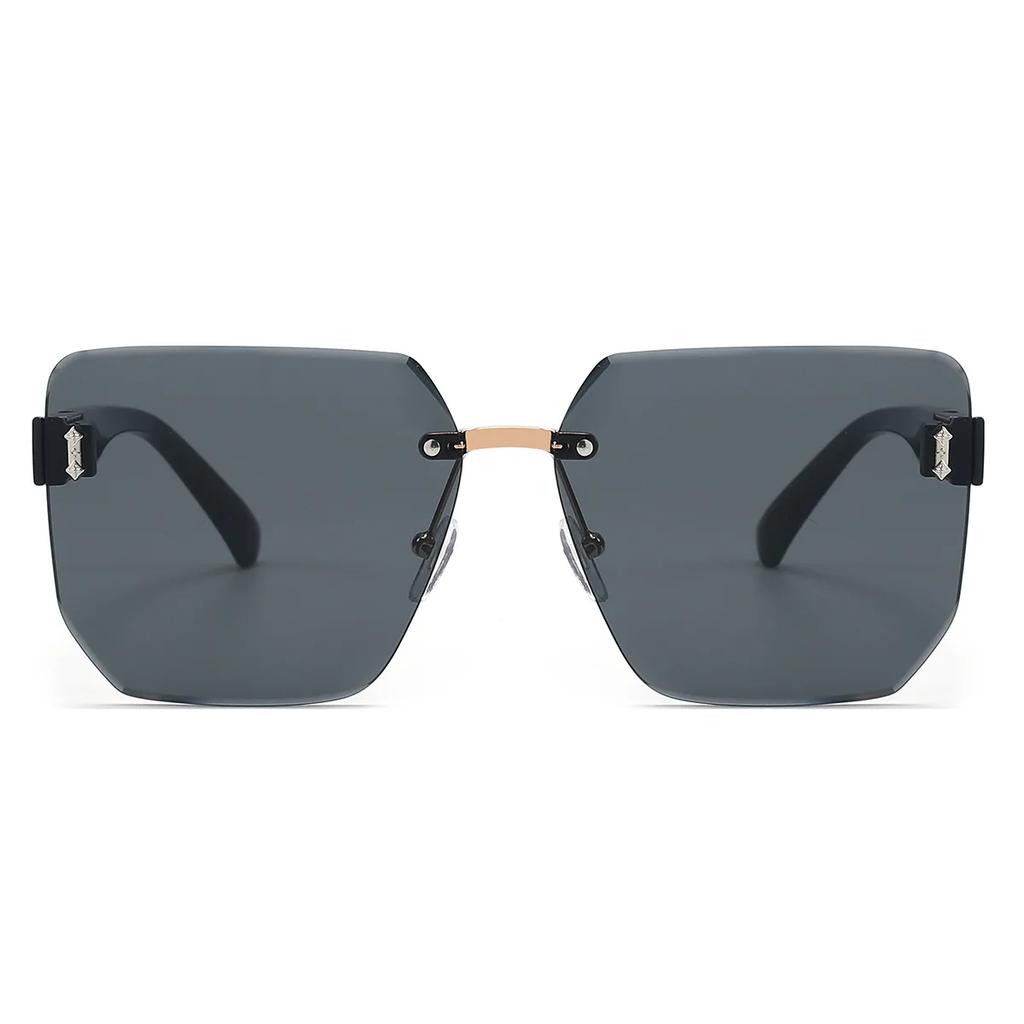 New Modern Rimless Sunglasses For Men And Women Stylish Luxury Brand Male Glasses Square Designer Shades Uv400