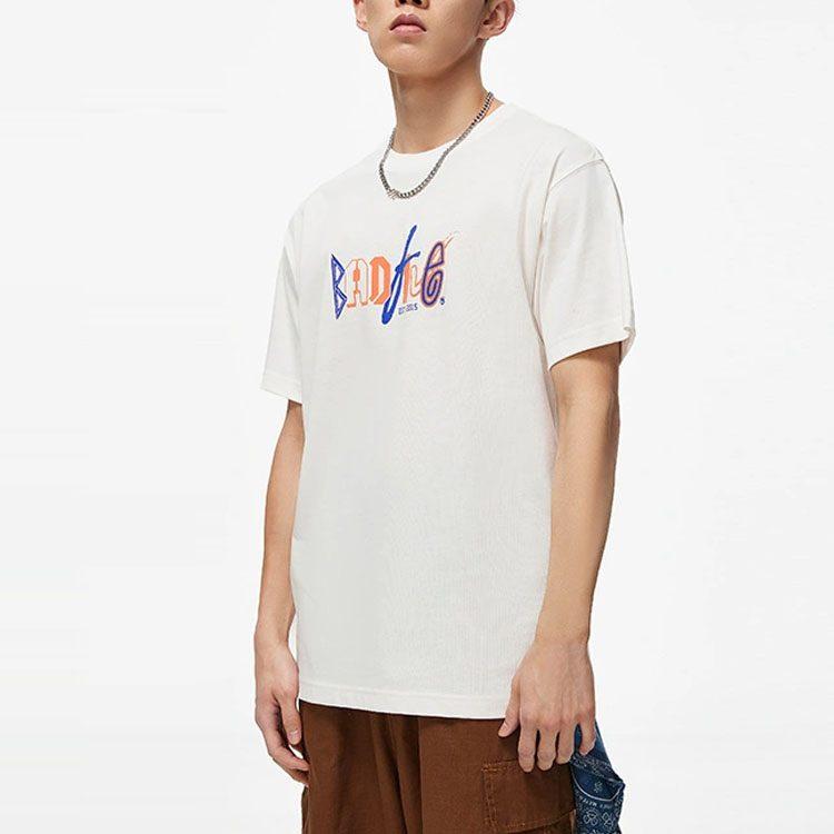 Li Ning Drop Shoulder Sleeve T Shirt Men's Ivory AHST283-5