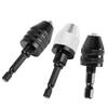 3PCS Tool Adapter Converter Quick Change 0.3-6.5mm 1/4" Hex Shank 0.3-3.6mm Keyless Drill Chuck