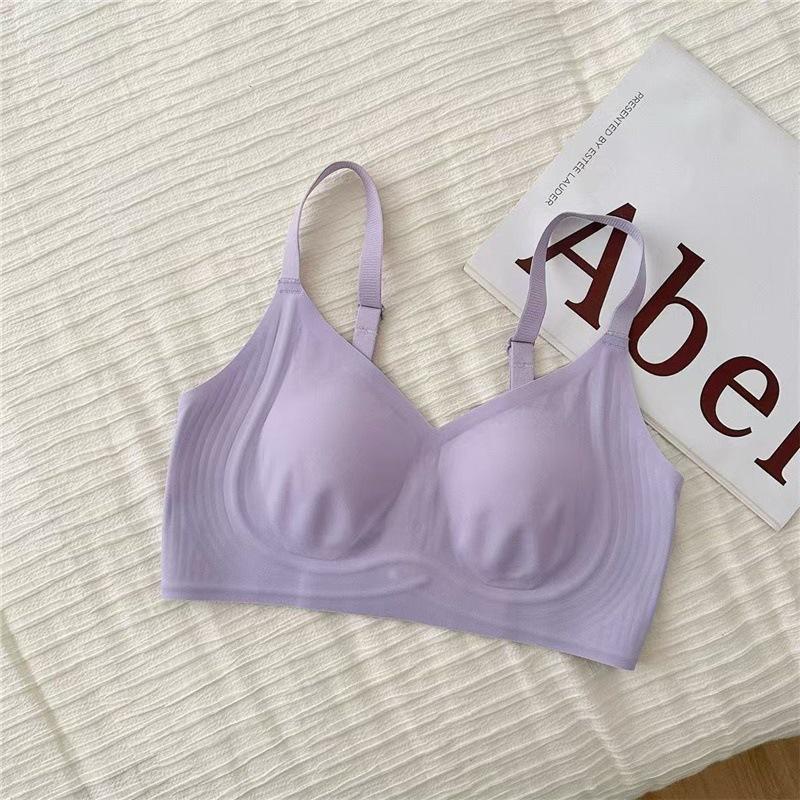 Thin seamless nude underwear women's small breasts gather, anti-light, large breasts show small breasts, bra anti-hanging and breathable