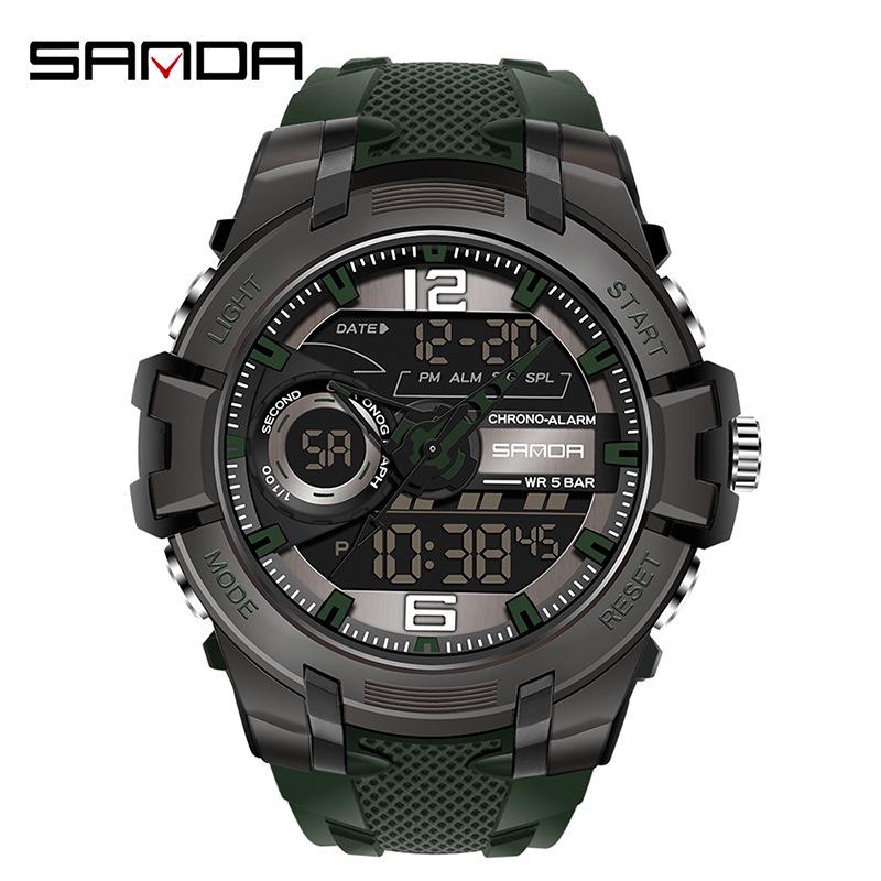 Sanda Men s Korean Style Waterproof Sports Watch