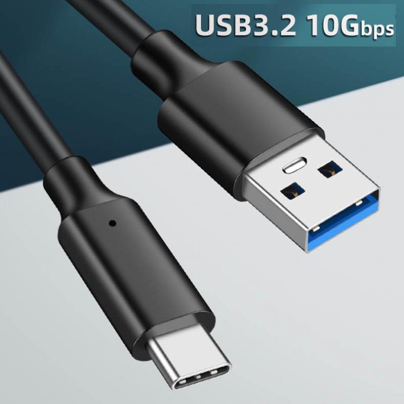USB 3.2 To Type C Cable Data Transmission High Speed for Xiaomi Redmi Samsung USBC Cable Fast Charging Mobile Phone Charger Cord