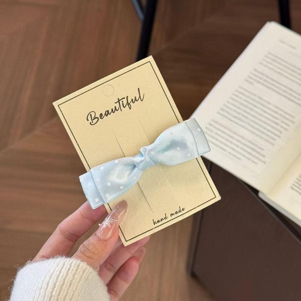 Gentle White Lace Bow Duckbill Clip for Bangs & Ponytails