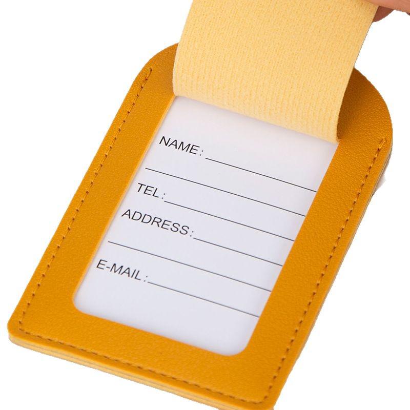 Customizable Multi-Color PU Leather Boarding Pass Card Holder with Lanyard & Luggage Tag