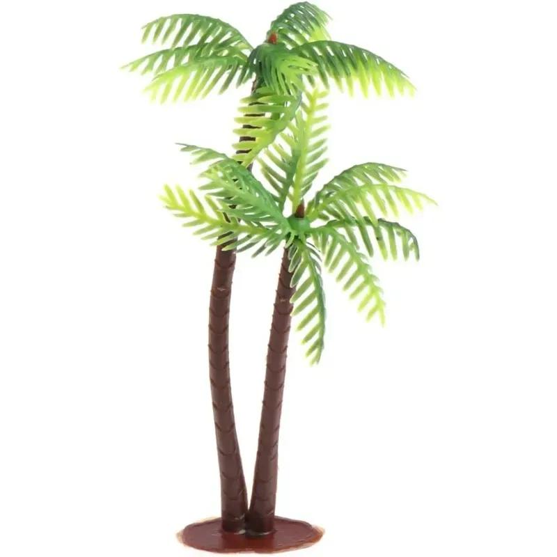 10/20/30/40/50 Pcs Tree Decor Coconut Miniature Plants Palm Trees Crafts Aquarium Fish Tank Decorations