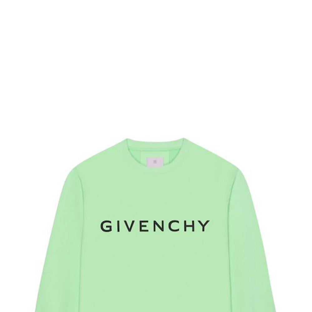Givenchy Felpa Archetype SS23 Uomo Verde BMJ0HA3YAC-326