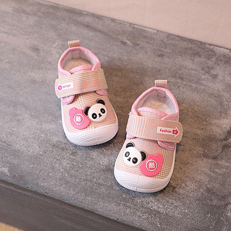 Baby Toddler Cartoon Soft Sole Shoes With Velcro For Boys Girls Kids Walkers