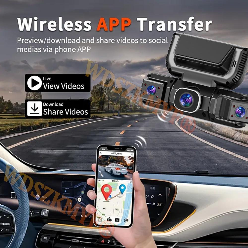 4Channels Car DVR WIFI 1080P Video Recorder 360 Degrees Dash Cam Night Vision 24H Hardware Kit Rear View Camera Car Free OBD