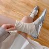 Women's Summer Style White Slouch Socks – Breathable Hollow Mesh Mary Janes, Seamless & Mid-Calf Length