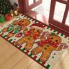 1Pcs Anti Fatigue Kitchen Rugs Merry Christmas Gingerbread Waterproof Non-Slip Thick Cushioned Kitchen Mat Heavy Duty Comfort Standing Mat for Kitchen