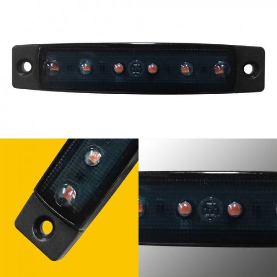 10x Amber 6 LED Side Clearance Marker Lights for RV Car Truck Trailer Pickup 12V