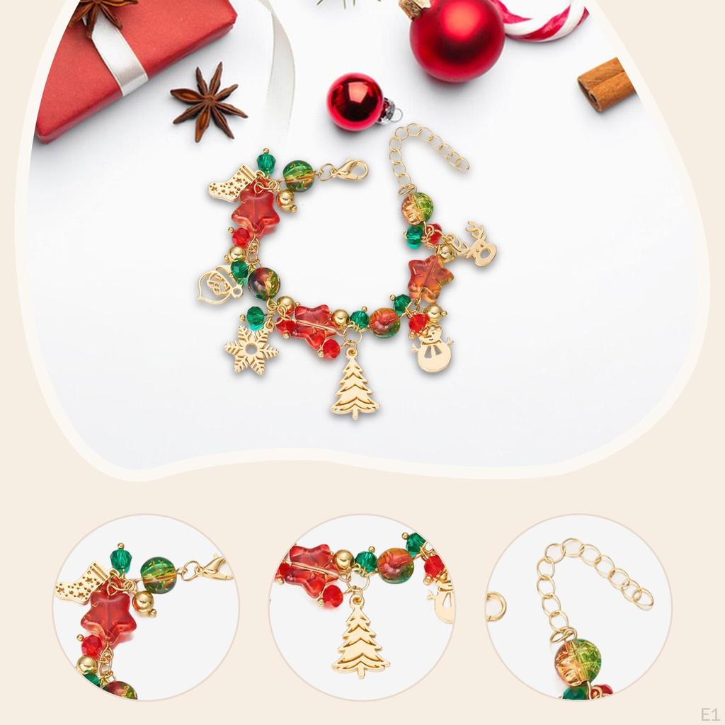 Christmas Bracelet Alloy Holiday Festive Creative Fashion Pendant