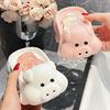 Ceramic Pig Soap Dish Holder Drain Portable Home Bathroom Hotel Soap Box Tray Bathroom Accessories Crafts Gift