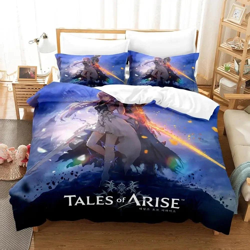 

3D Print Tales of Arise Bedding Set Duvet Cover Pillowcase Comforter King Queen Size Boys Adult Gaming Theme 70x133cm 2pcs