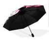 1 PC Automatic Folding Umbrella - Vintage flowers Pattern, Portable & Foldable Design with 8 Ribs, Christmas Birthday Gifts