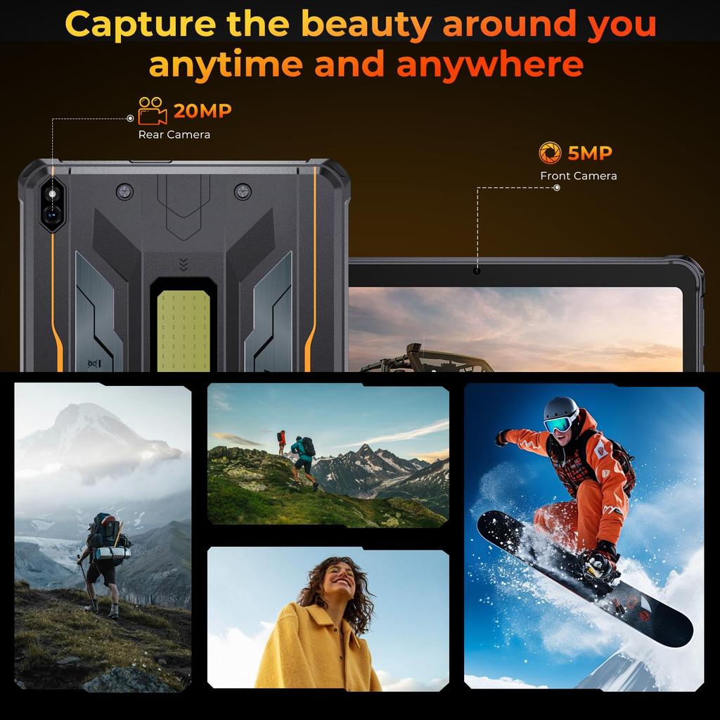 HOTWAV R7 Pro Rugged Tablet,10.1-inch 120Hz,20GB RAM 256GB ROM,15600mAh,IP69K Waterproof,Android 16 tablet,Fast charge/Face ID/4G Dual SIM Card