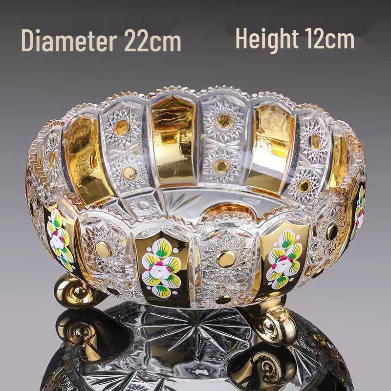 Flavinmci Crystal Glass Fruit Bowl