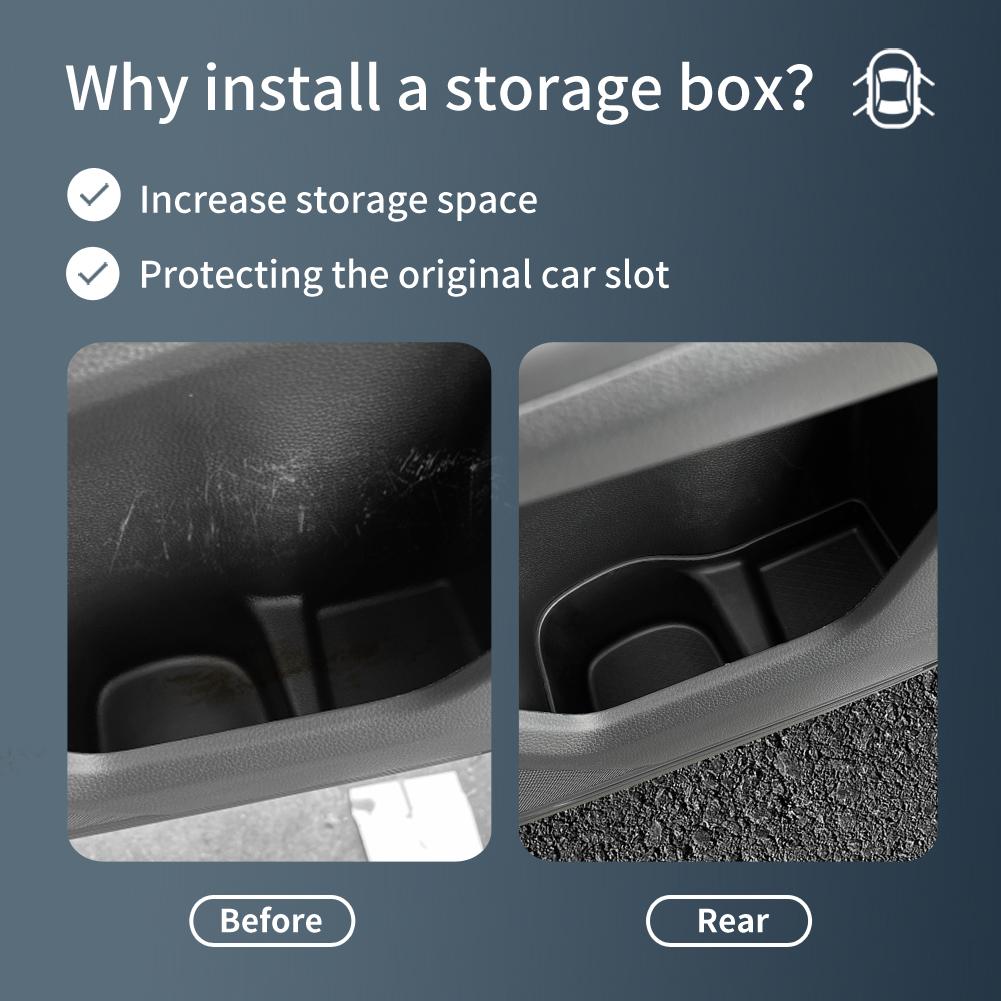 for Honda CR-V CRV 2023 2024 Door Side Storage Box TPE Front Rear Door Handle Organizer Tidying Car Accessories