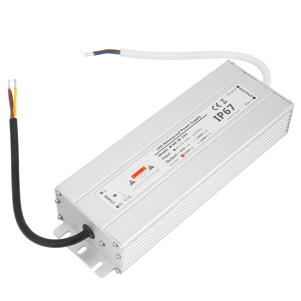 24V 120W 5A LED Light Strip Power Supply IP67 Waterproof LED Driver Transformer