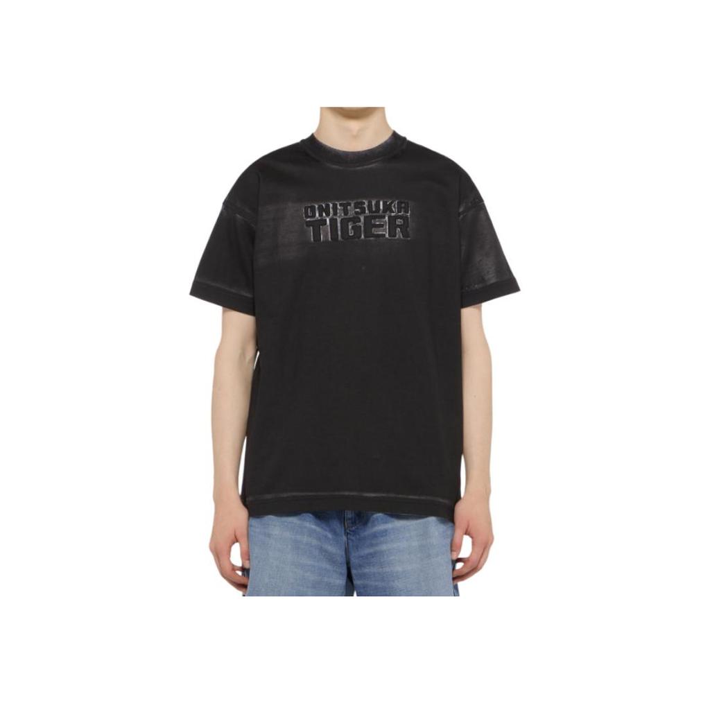 Onitsuka Tiger Logo Drop Shoulder Loose Fit Short Sleeve T-Shirt Men Tops 2181B023-001