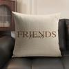 Simplicity Pattern Love Cushion Cover Natural Linen Organic Fabric DoubleSided Printing Sofa Home Decor Gift Pillow Case