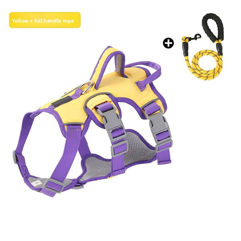 Pet Chest and Back Strap Vest Type Medium and Large-sized Dog Anti-escape Reflective Leash Pet Supplies