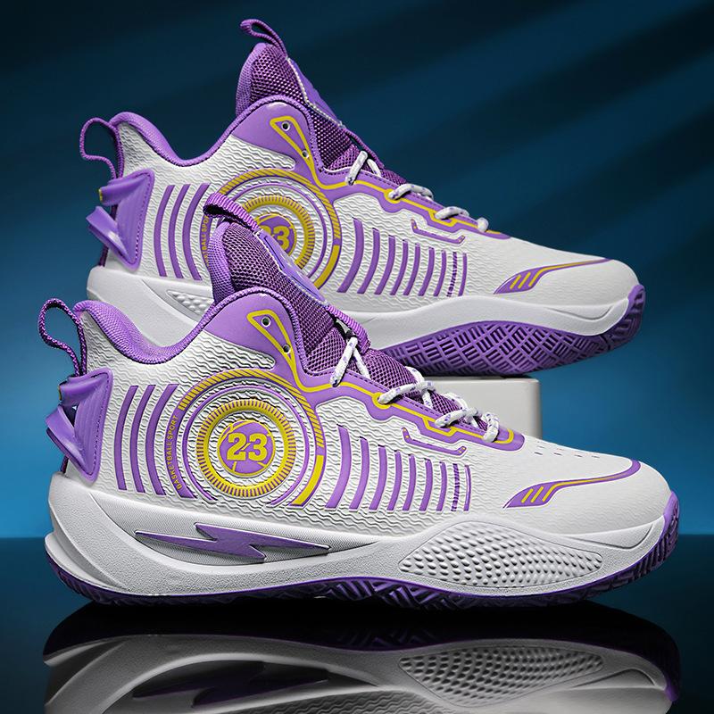 Running Shoes Actual Combat Cement Ground Middle School Students New Basketball Shoes Men's High-top Sneakers Sports Teenagers