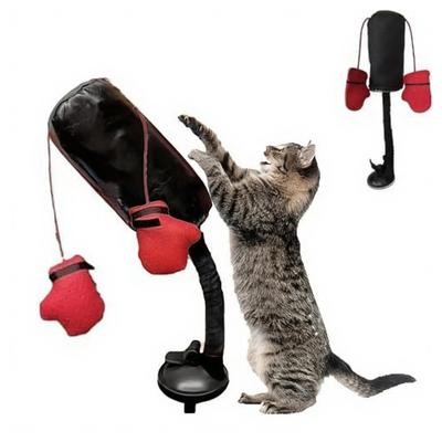 Cat Boxing Toy Interactive Cat Punching Bag Toy with Suction Cup Base