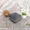 Portable Velvet Jewelry Box Zipper Closure Velvet Jewelry Organizer Travel Jewelry Box Ring Earrings Necklace Organizer