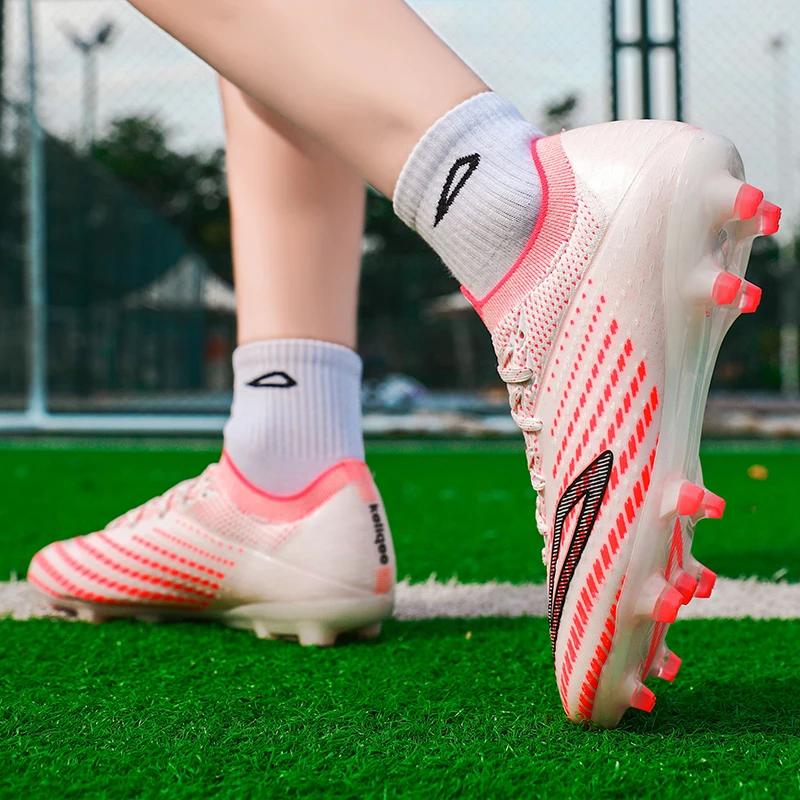 Professional Men Football Shoes Society Cleats Soccer Shoes Original Indoor Football Field Boots TF/FG Sneaker Fast Non Slip