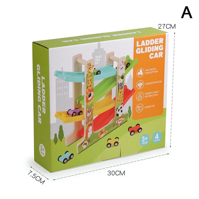 

Детские четырехслойные деревянные инерционные треки для машинок, игрушки на тему животных и транспорта, развивающие игрушки для раннего возраста, подарки на день рождения
