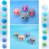 Octopus Squeeze Toy Luminous Soft Squeeze Stress Relief Fidget Toy Cute Cartoon Bead Filled For Kids Adults Party Gift