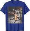 T-shirt Unisexe Drôle de Raton Laveur Buvant du Café Animal Drôle