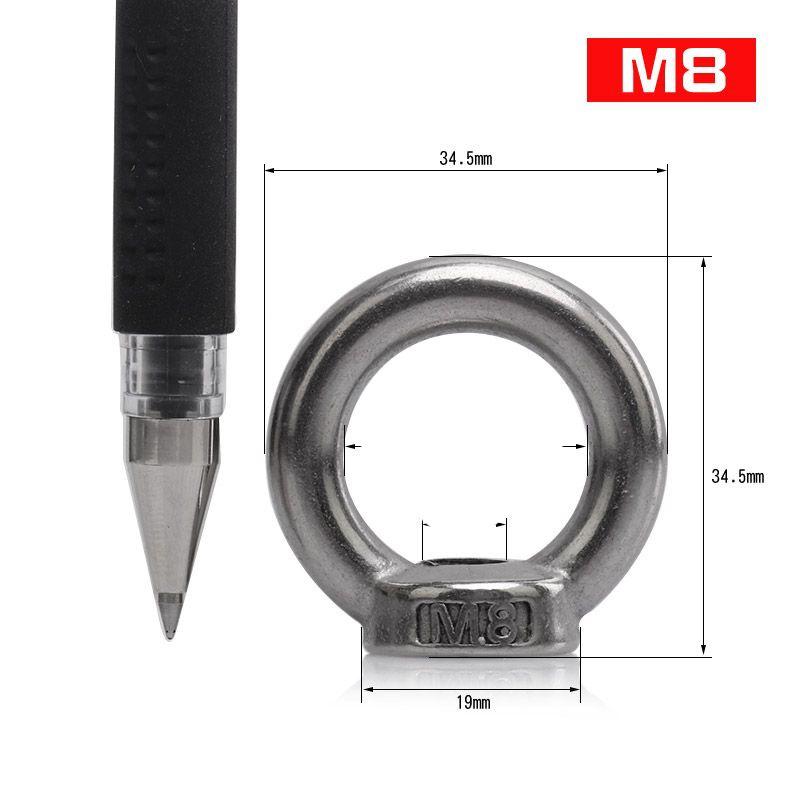 

Stainless Steel Marine Lifting Eye Nut Screw - Ring-Shaped Eyebolt/Eyenut