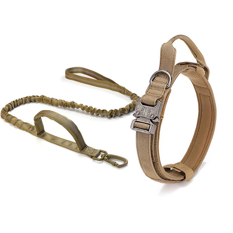 Collier tactique militaire pour chiens de taille moyenne et grande - Anneau de cou épais pour l'entraînement et la traction