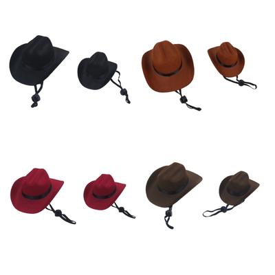 Pet Denims Hat Western Styles for Dog and Cats Ensuring Comfort and Breathability with Regulable Belt for Safety