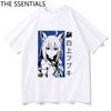 Hololive VTuber T-skjorte Unisex Harajuku tegneserie-grafikk-t-skjorter Unisex-tilfeldig bomullst-skjorte Herre Anime Kawaii Shirakami Fubuki T-skjorte