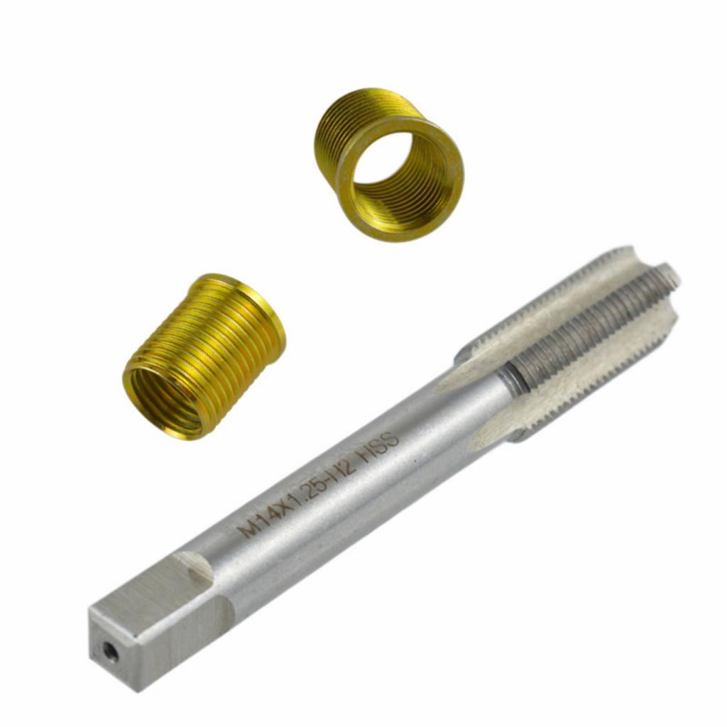 Kit di Riparazione Filettatura Candele ad Alta Precisione M12x1.25 Installazione Semplice per Veicoli Manutenzione del Motore Rapida e Facile