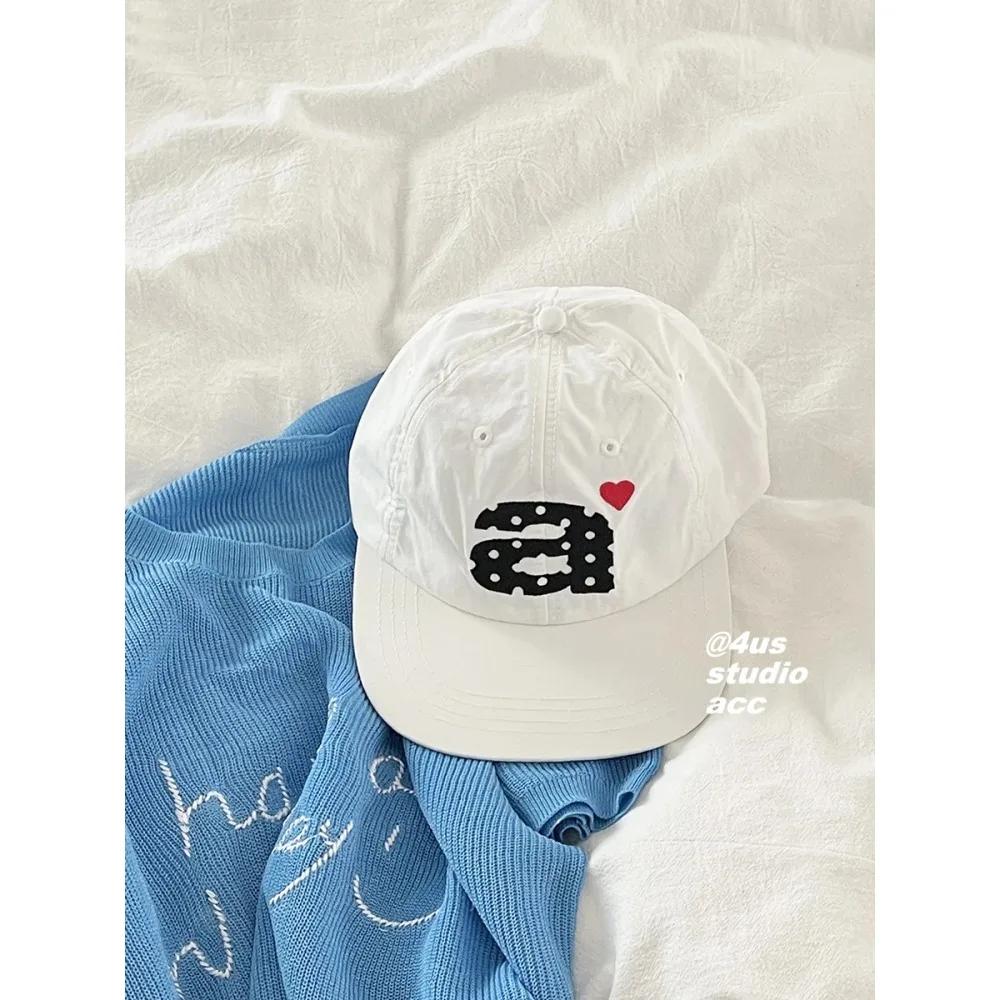New Flat-brimmed Baseball Cap Women's Summer Quick-drying Breathable Embroidered Cap Shows Small Face