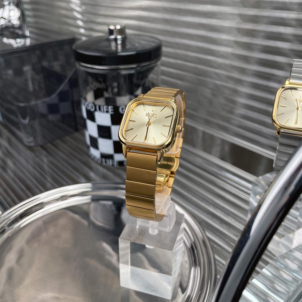 NEW Stylish Minimalist Women's Watches Water-Resistant Square Dial Stainless Steel Bracelet Quartz Women's Wristwatch Gift
