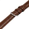 [Clefer] Watch Strap 12mm Leather Synthetic Leather Embossed Crocodile Strap Easy to Use Tool Included Brown L-11 BL-PE031-12 PU Leather