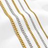 304 Stainless Steel Polished Cuban Chain Necklace & Bracelet for Men and Women