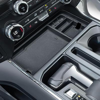 Center Console Organizer for 2025-2025 Ford F150 Front Hidden Storage Box Tray UBS Hole Shifter Pocket Organizer Car Accessories