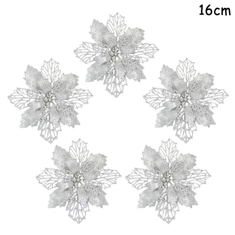 5 Pezzi Natale Bacca Rossa Fiore Artificiale Pigna Ramo Decorazioni Albero di Natale Ornamento Confezione Regalo Casa Ghirlanda Fai da Te